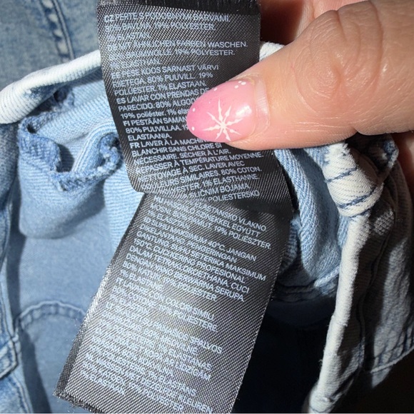 H&M Acid Wash Denim Mini Dress 2 - Picture 4 of 5